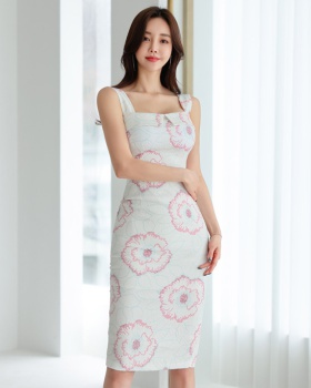 Summer Korean style dress printing slim sleeveless dress