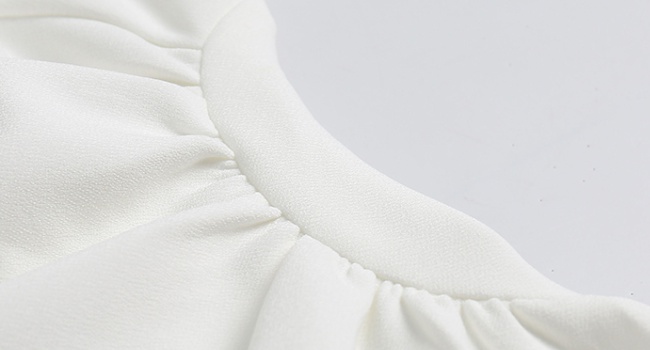 Sling white dress niche collar long dress for women