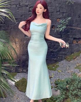 Sexy mermaid formal dress glitter ladies dress