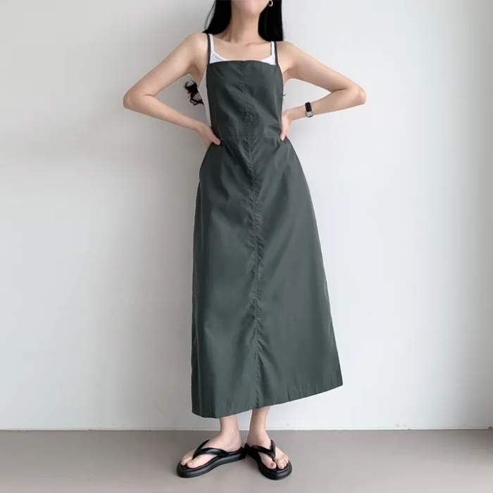 Casual all-match strap dress simple work clothing