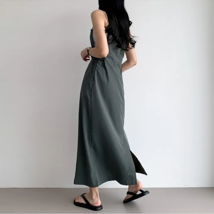 Casual all-match strap dress simple work clothing
