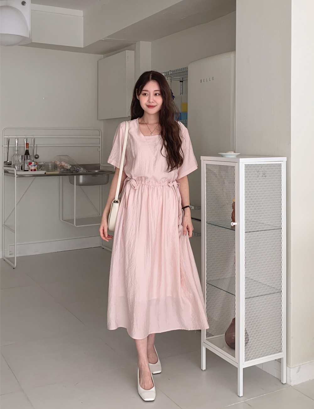 Short sleeve Korean style refreshing loose dress