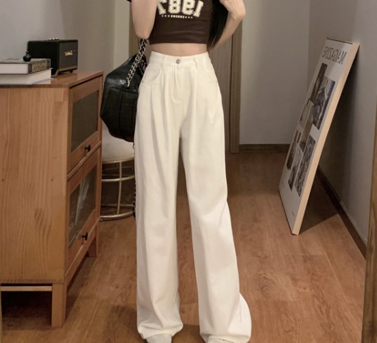 Mopping large yard long pants straight pants for women