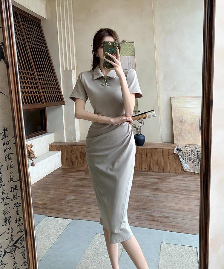 Short sleeve dress summer long dress for women