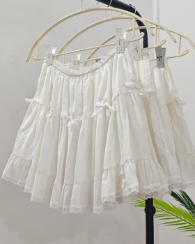 Ballet bow maiden splice lace cake short skirt