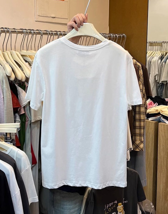 Printing loose Korean style T-shirt for women