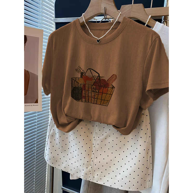 Korean style summer tops show young T-shirt for women
