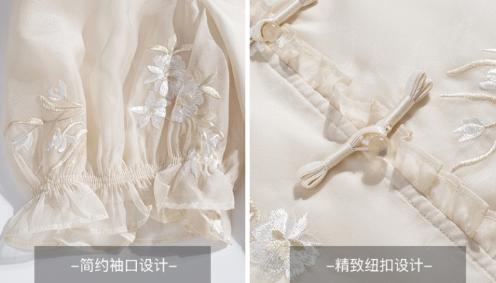 Chiffon tops Chinese style shirts for women