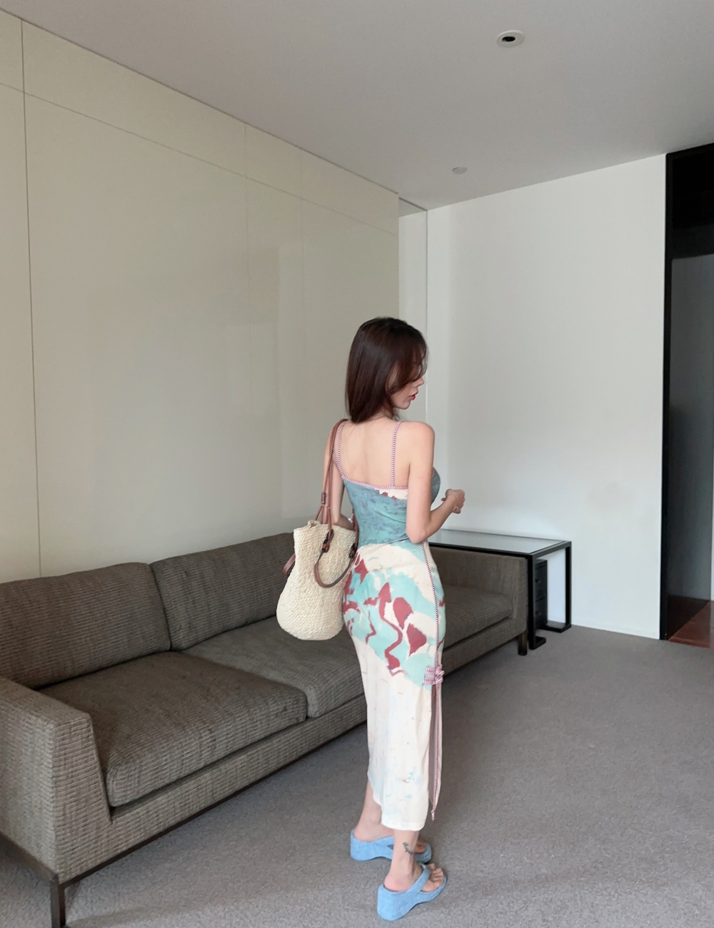 Chinese style long dress hollow long dress for women