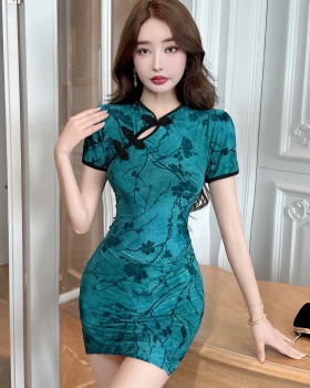 Sexy summer dress overalls Chinese style cheongsam