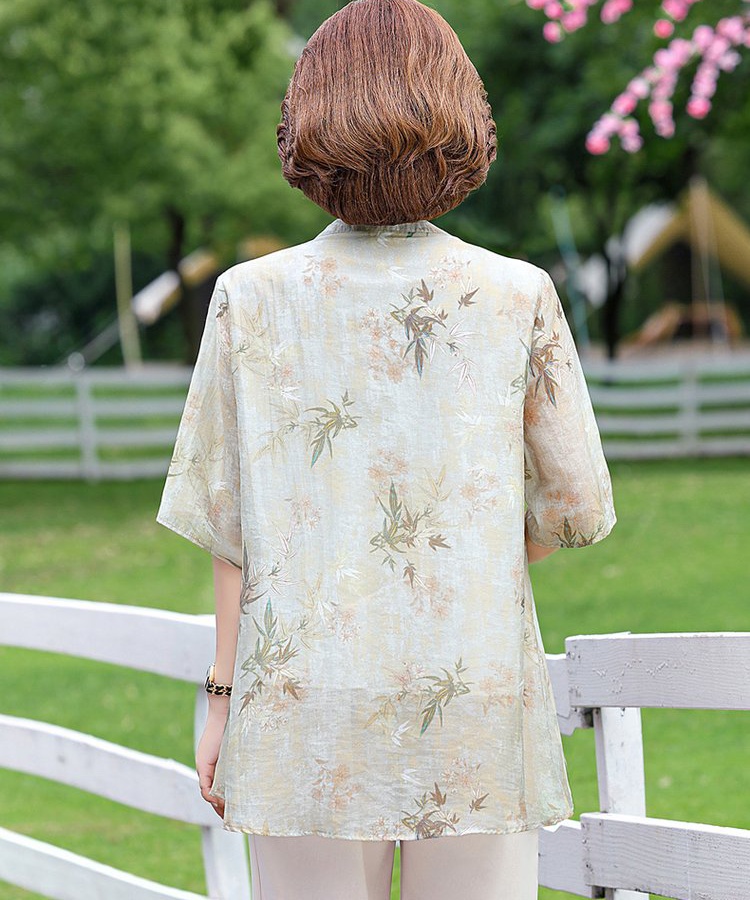 Summer short sleeve large yard chiffon shirt