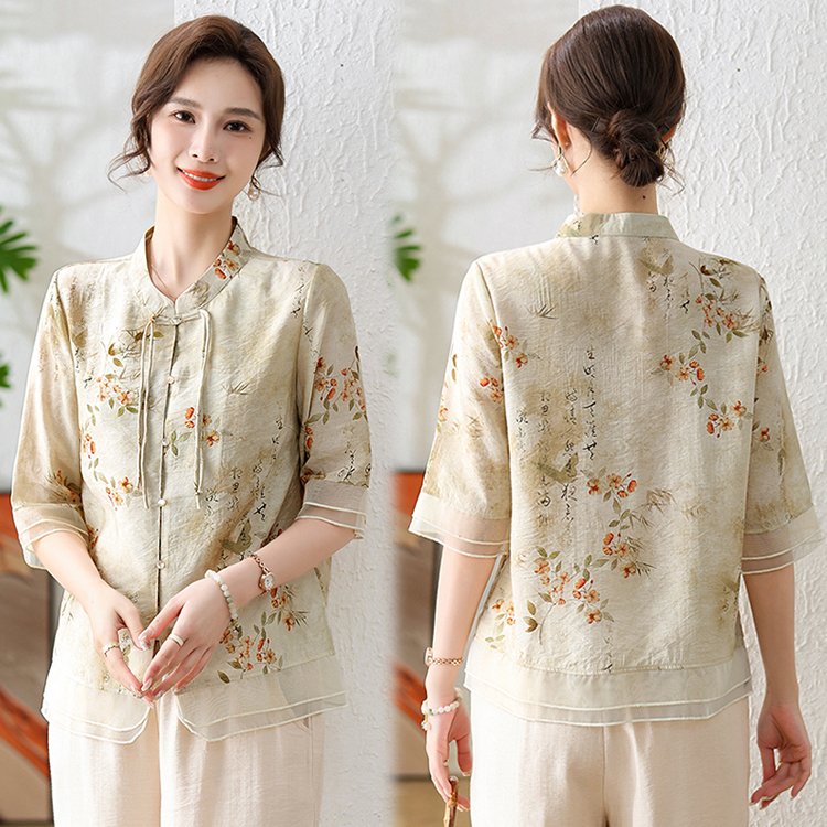 Summer large yard chiffon shirt