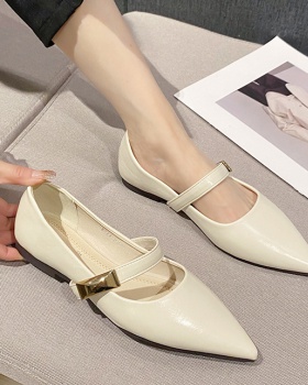 Flat pointed peas shoes France style low shoes