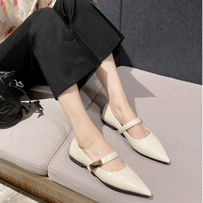 Flat pointed peas shoes France style low shoes