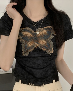 Unique blooming butterfly niche spicegirl patch tops