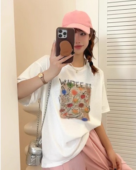 Korean style large yard pure cotton T-shirt for women