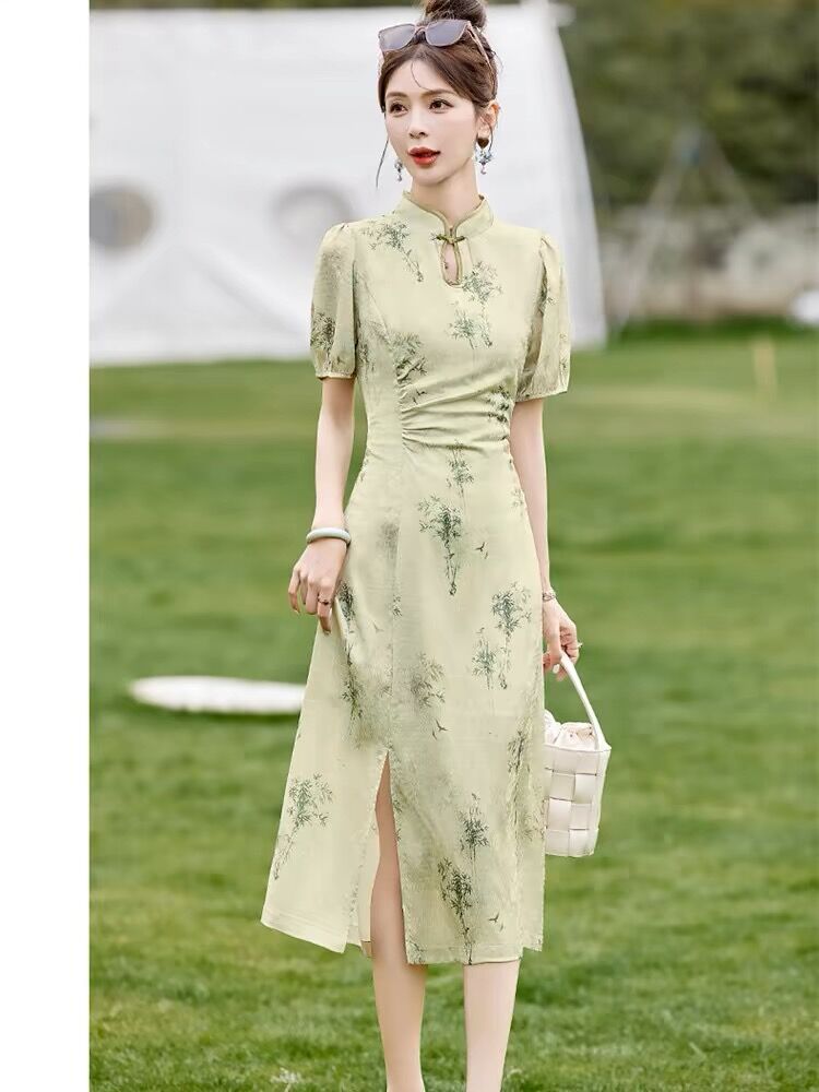 Temperament cheongsam maiden dress for women