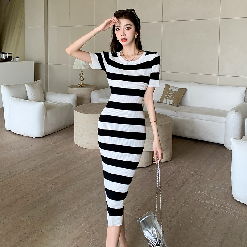 Long T-shirt France style dress for women