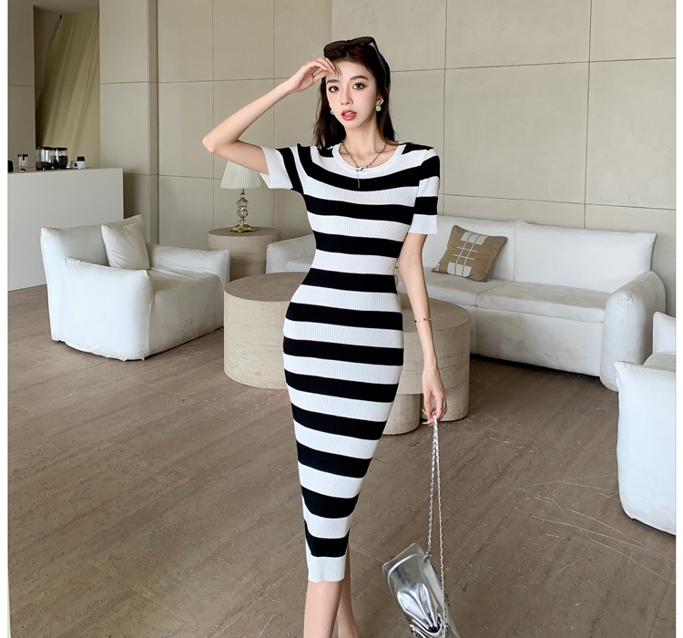 Long T-shirt France style dress for women