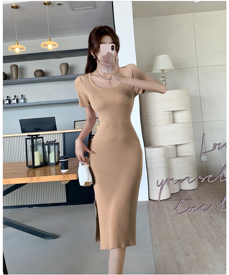 Sexy split long dress France style dress for women