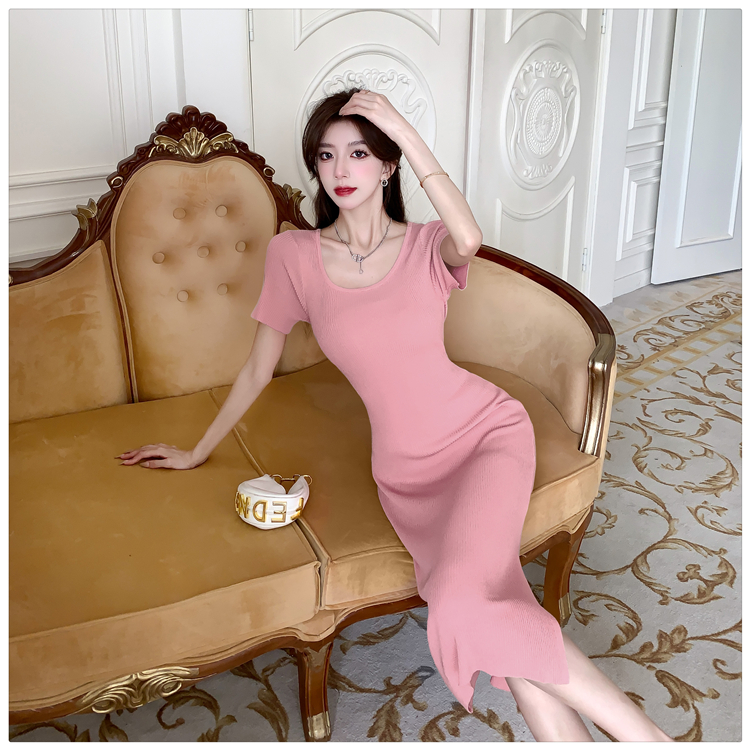 Sexy split long dress France style dress for women