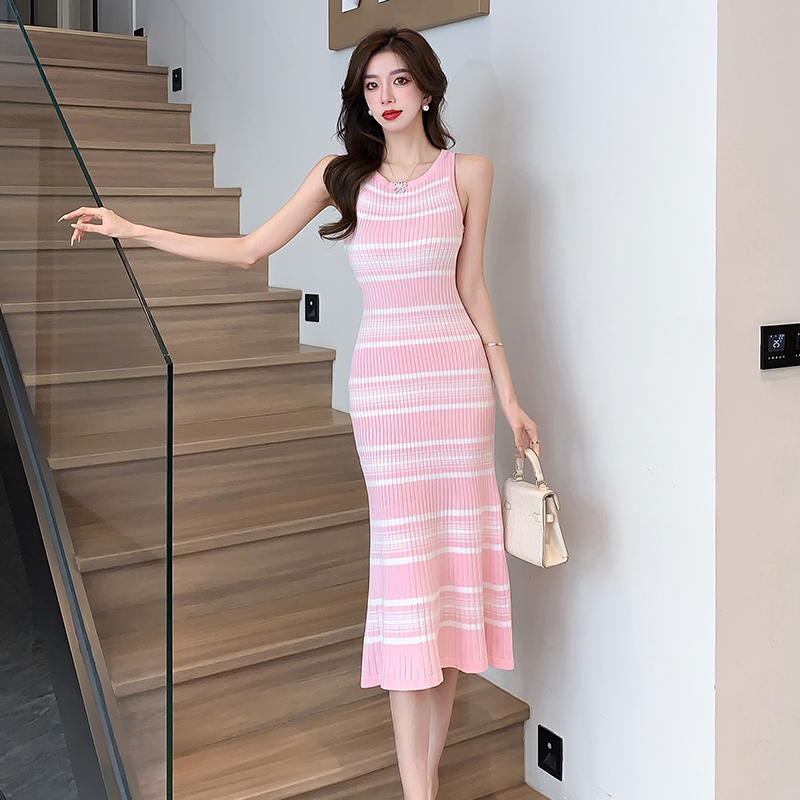 Sexy summer vest enticement sleeveless long dress for women