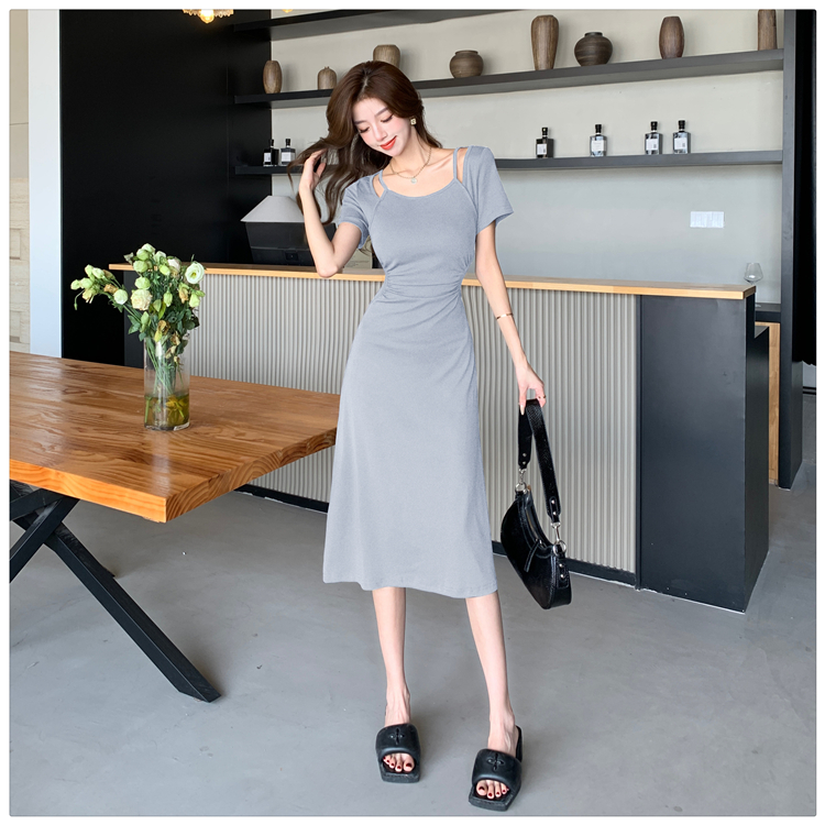 High waist slim temperament dress for women