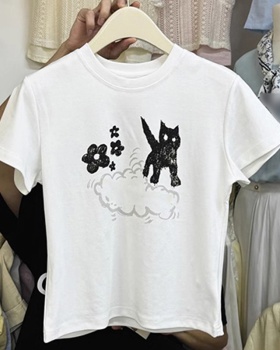 Printing Korean style summer short sleeve T-shirt