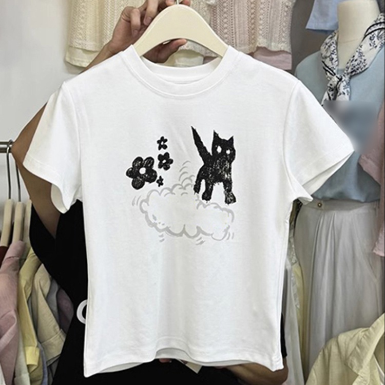 Printing Korean style summer short sleeve T-shirt