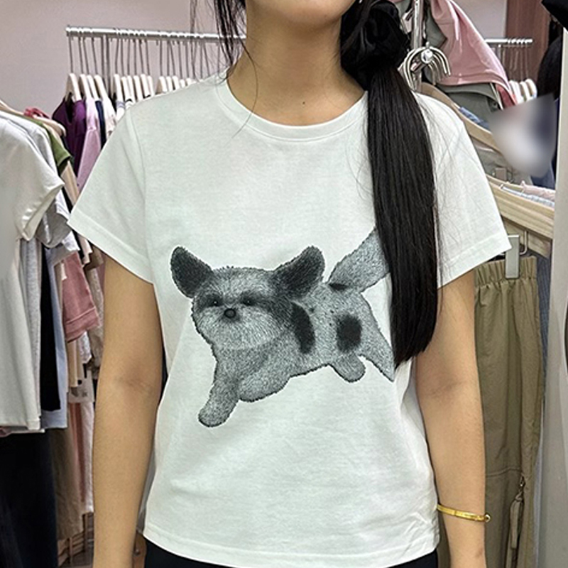 Show young printing short sleeve T-shirt for women