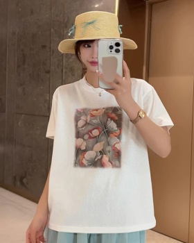 Show young short sleeve summer printing Korean style T-shirt