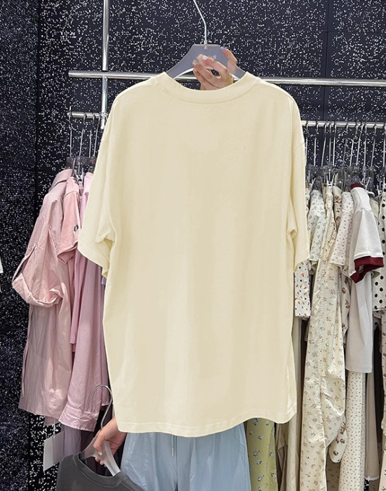 Korean style short sleeve summer round neck T-shirt