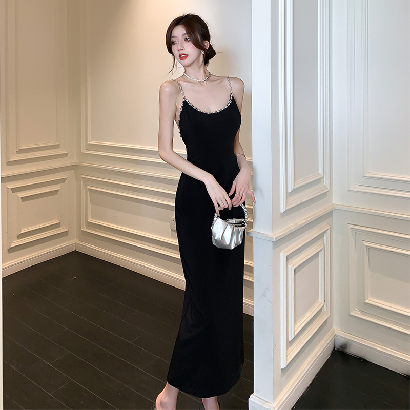 Halter sexy formal dress temperament dress for women