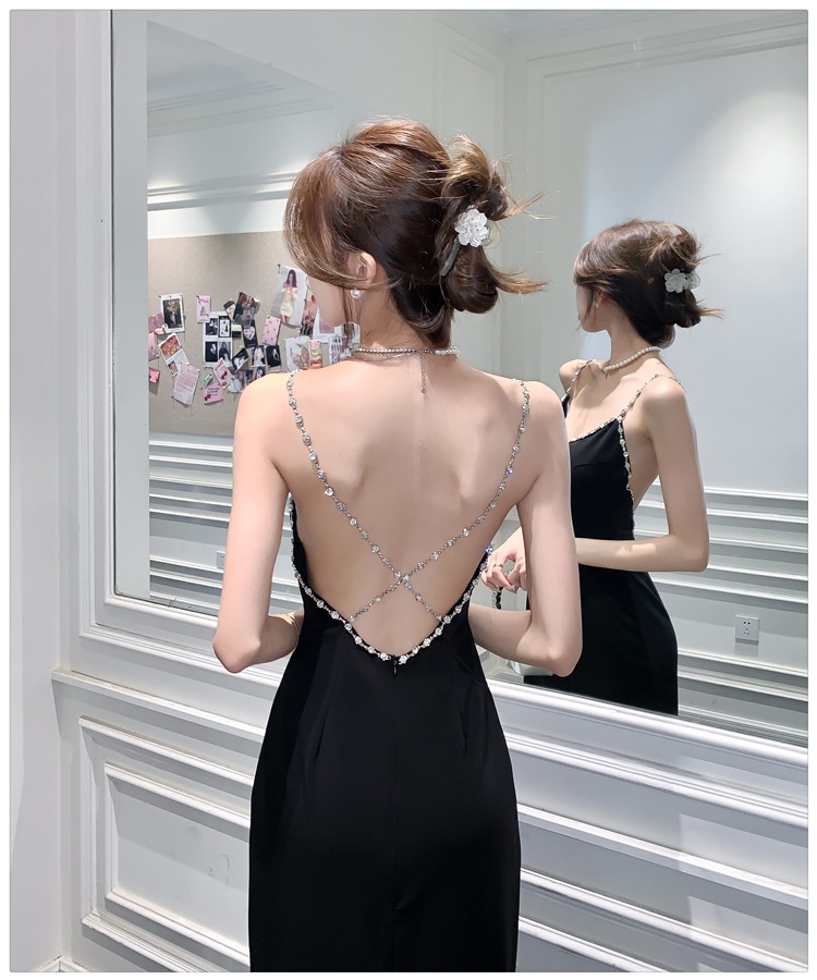 Halter sexy formal dress temperament dress for women