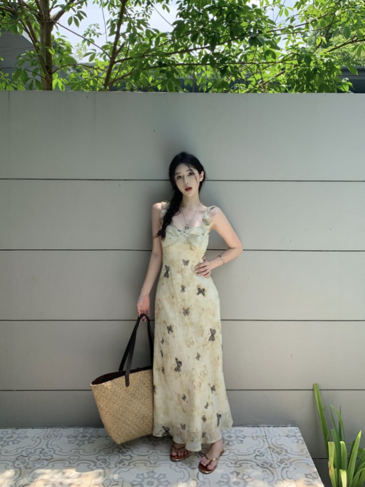 Fresh France style long dress temperament dress