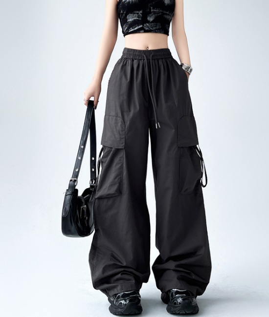 Casual work pants American style wide leg pants for women