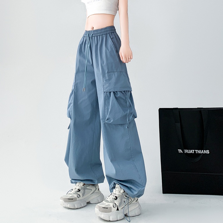 Casual work pants American style wide leg pants for women