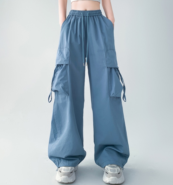 Casual work pants American style wide leg pants for women