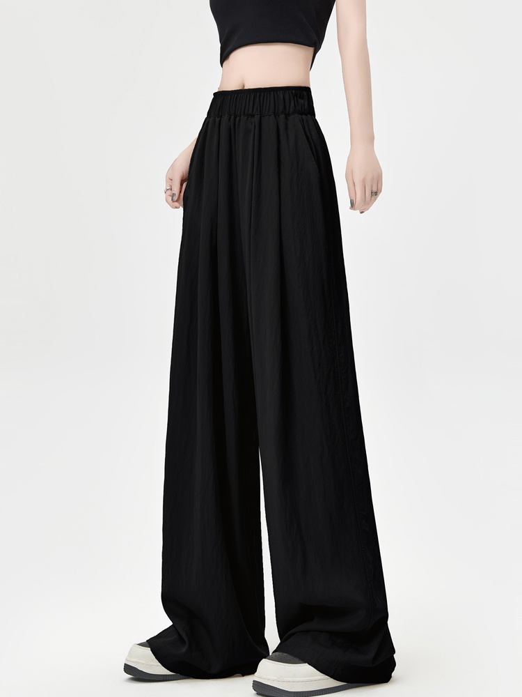 Drape straight pants lazy loose wide leg pants for women