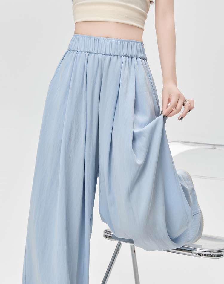 Drape straight pants lazy loose wide leg pants for women