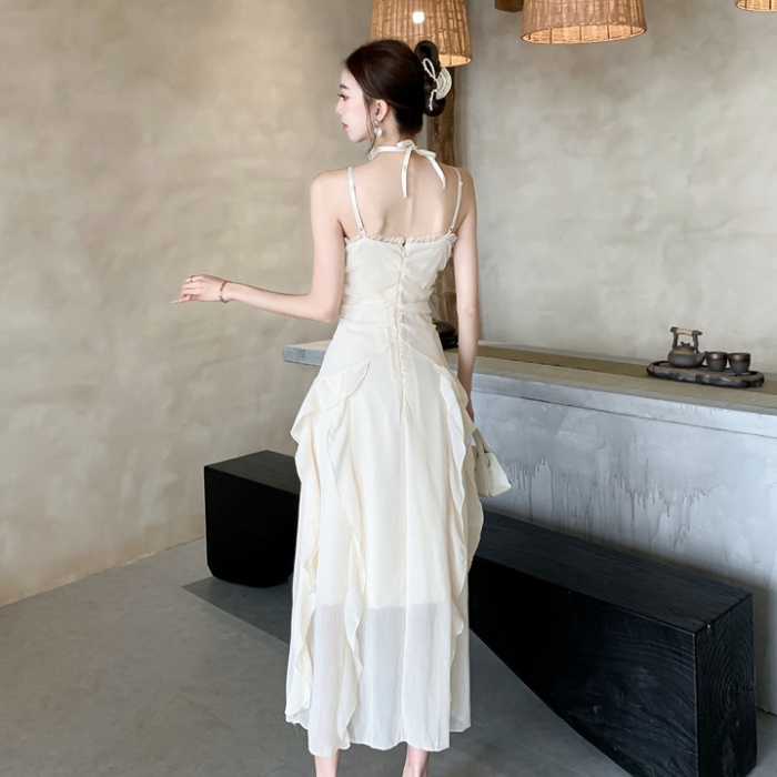 Temperament slim niche long dress sling summer dress