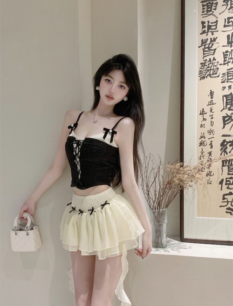 Splice summer short skirt a set for women