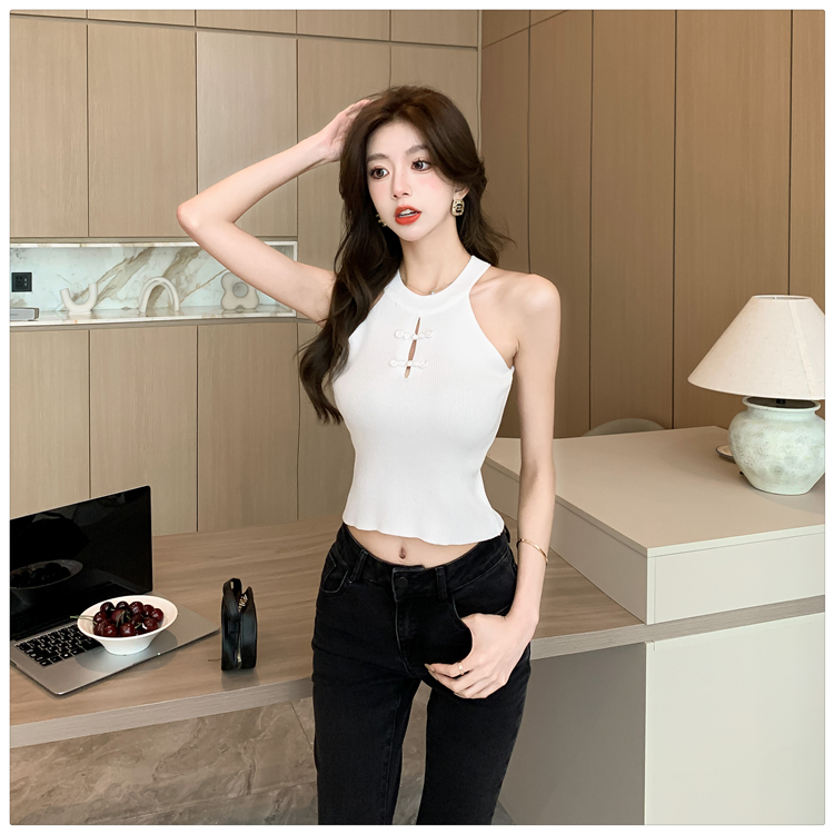 Knitted sling tops summer wears outside vest for women