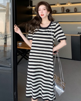 Slim straight lazy loose knitted dress for women