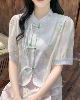 Chinese style temperament shirt loose tops for women