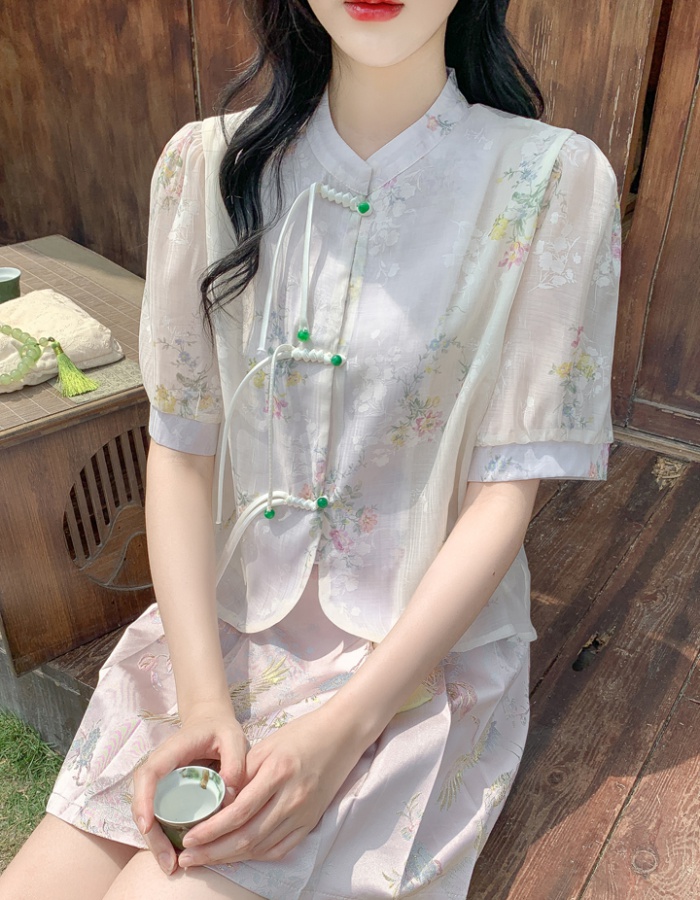 Chinese style temperament shirt loose tops for women