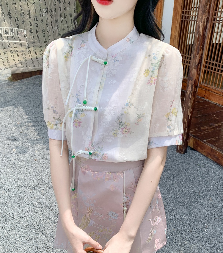 Chinese style temperament shirt loose tops for women