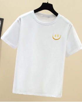 Unique smiley tops loose Korean style T-shirt