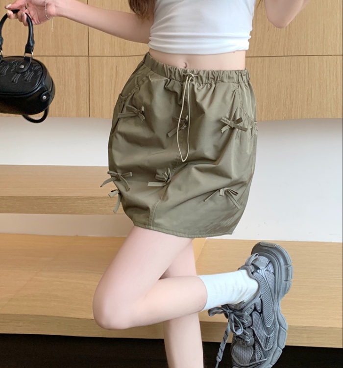 Slim elastic waist work clothing stereoscopic skirt