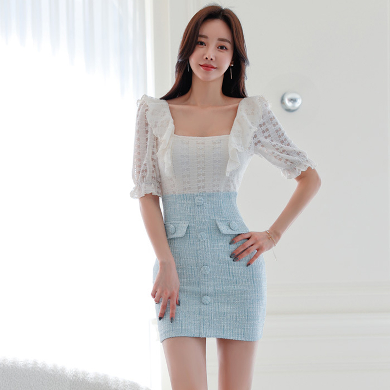 Temperament package hip summer slim dress